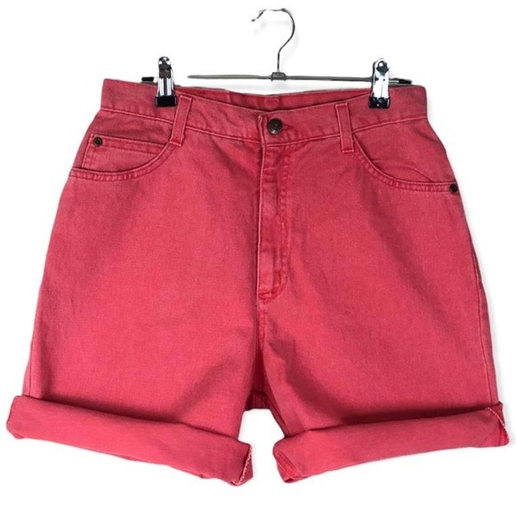 Vintage Coral Denim Shorts - Picture 2 of 4